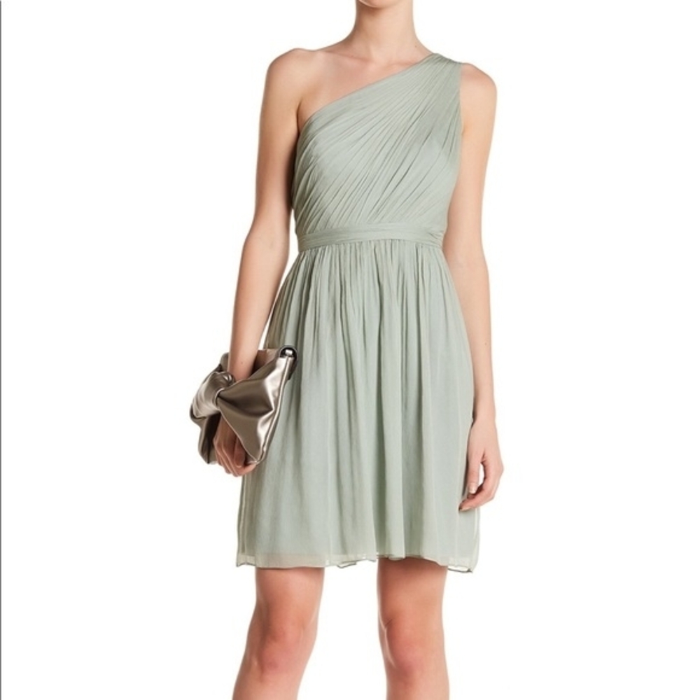 J. Crew One-Shoulder Sage Dress